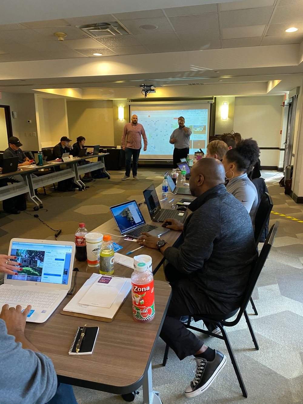 Joe and Gavin teaching attendees at a previous land workshop in St. Louis